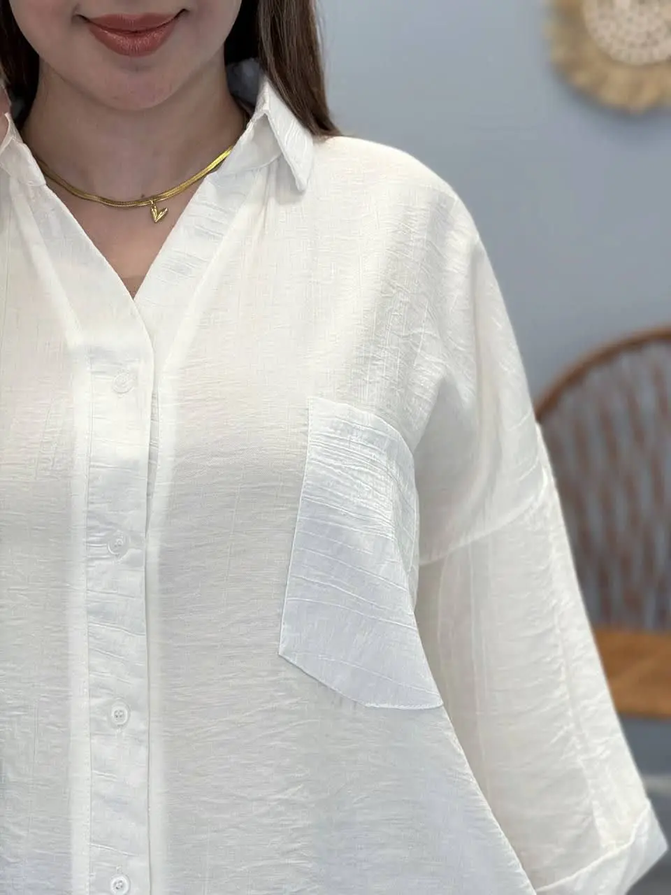 3484-شومیز دوجیب نیکا